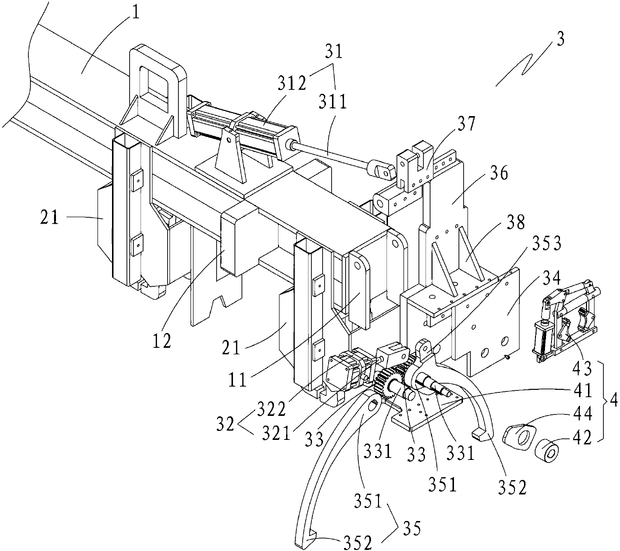 Pneumatic sling for dual-purpose full-function automatic grappling hook