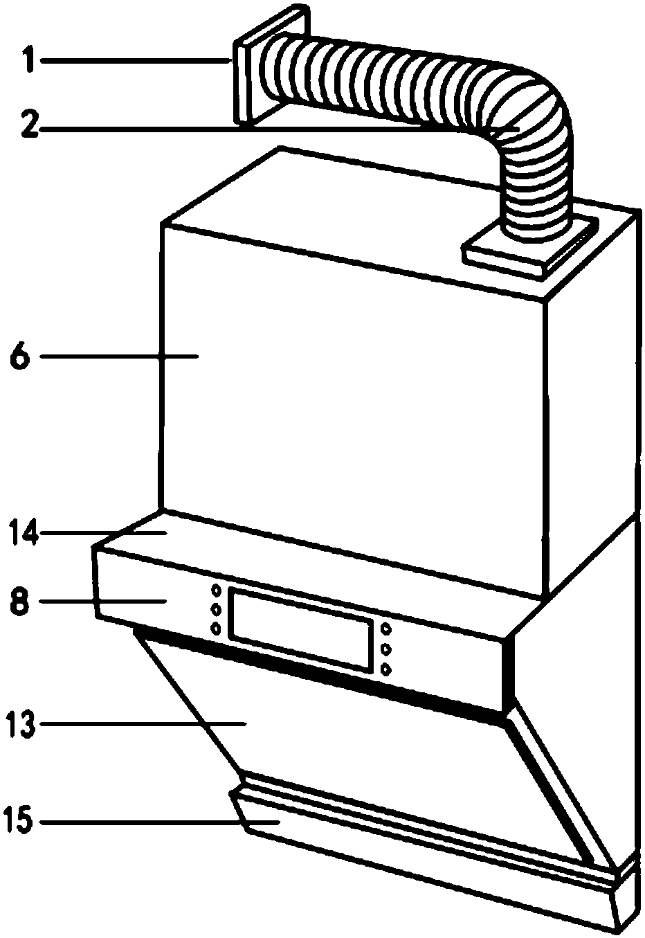 High-static-pressure cooking lampblack treatment device and range hood