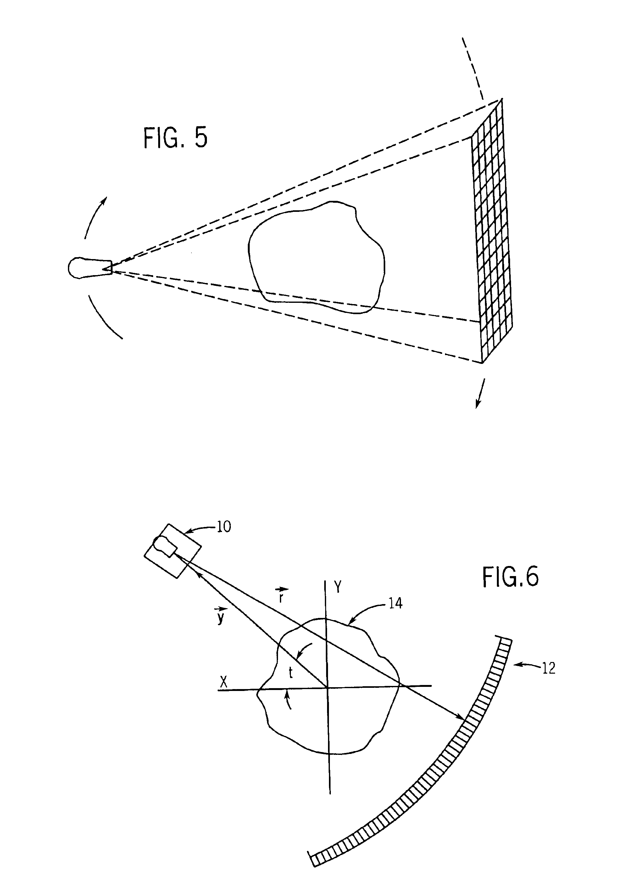 Image reconstruction method for divergent beam scanner