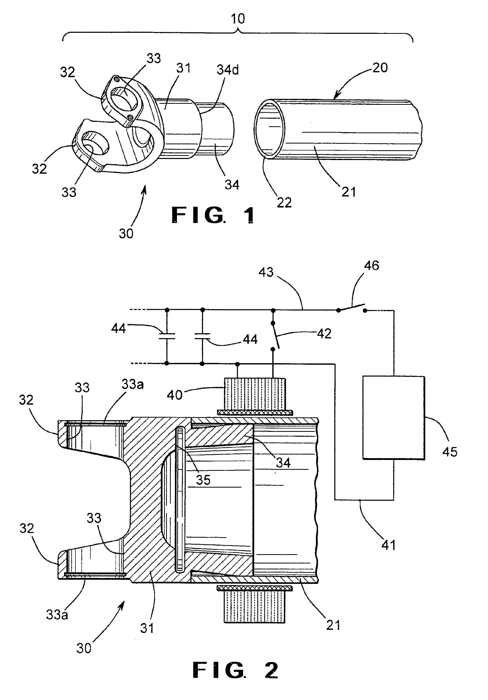 Method for securing a yoke to a tube using magnetic pulse welding techniques