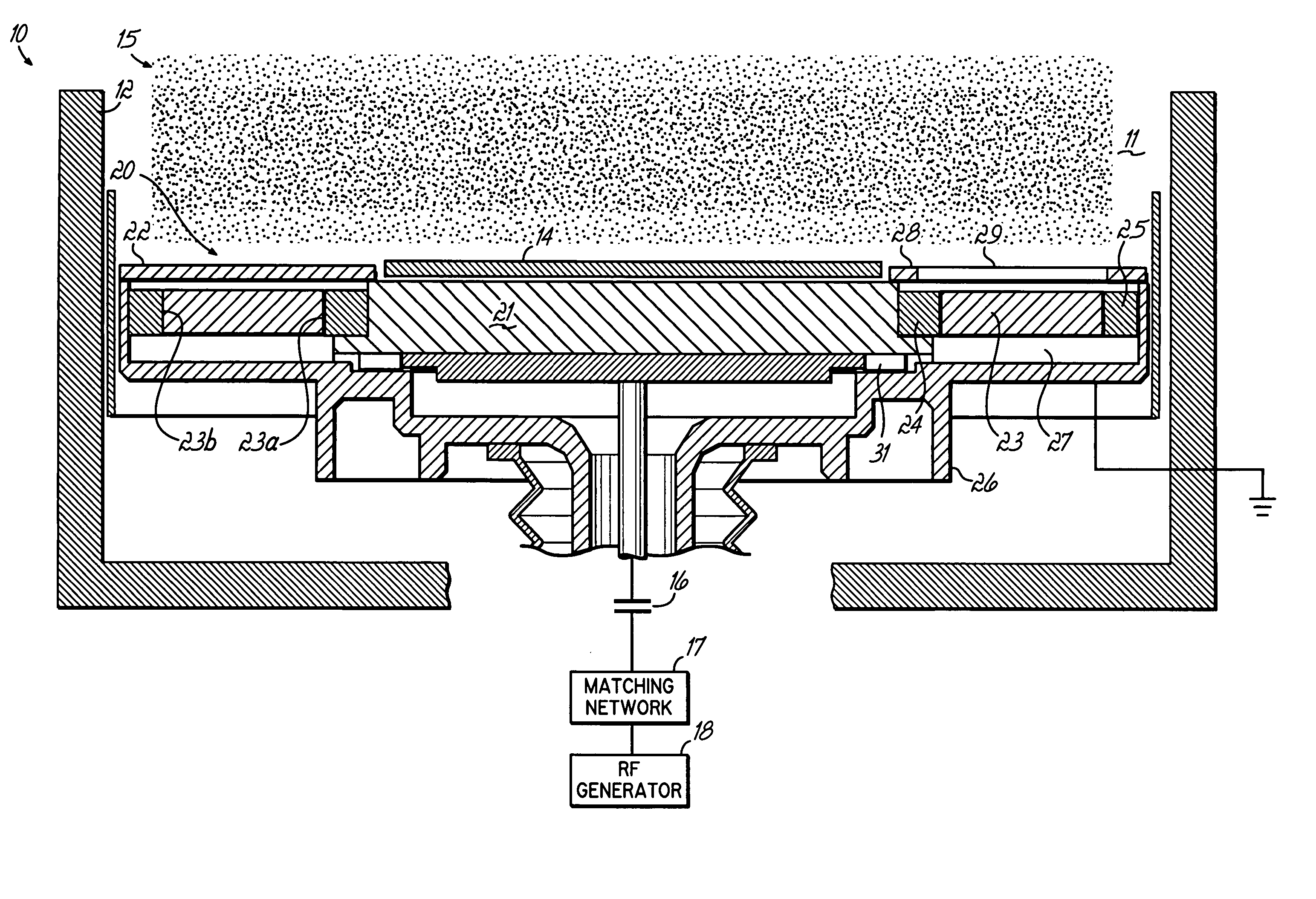 Integrated electrostatic inductive coupling for plasma processing