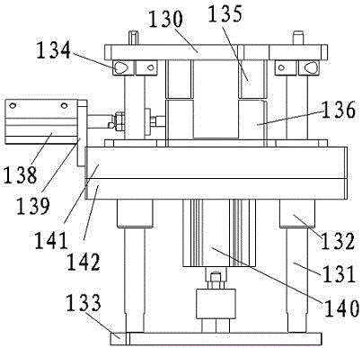 Upper positioning mechanism of compressor front cover assembly machine