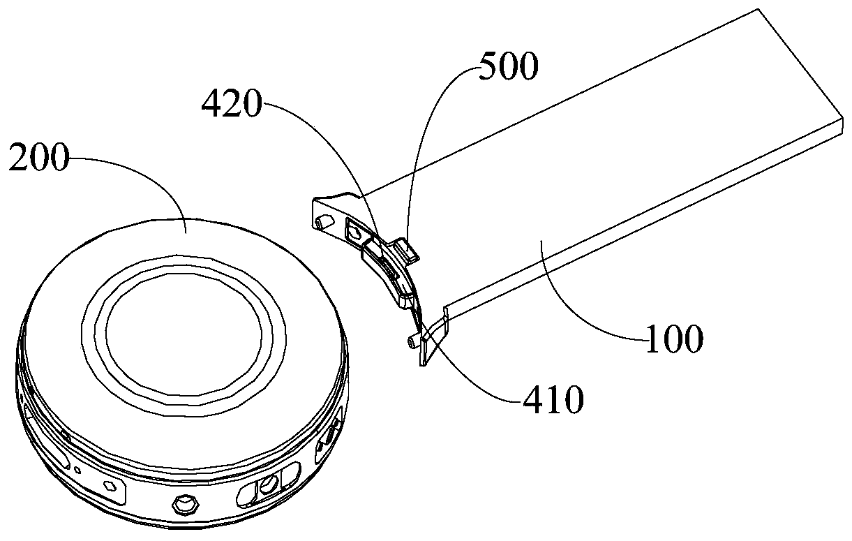 Watchband connecting structure and wearable equipment