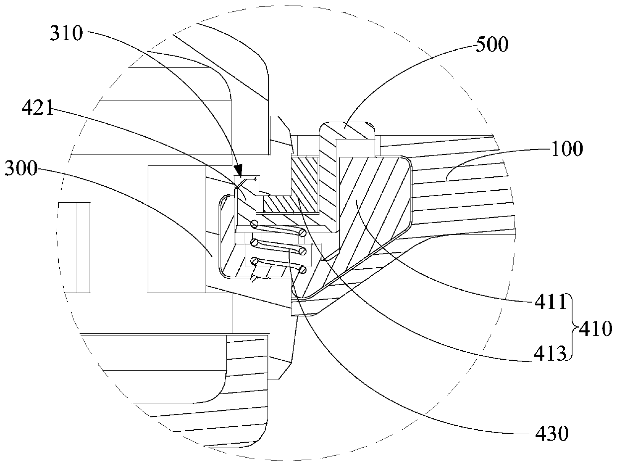 Watchband connecting structure and wearable equipment