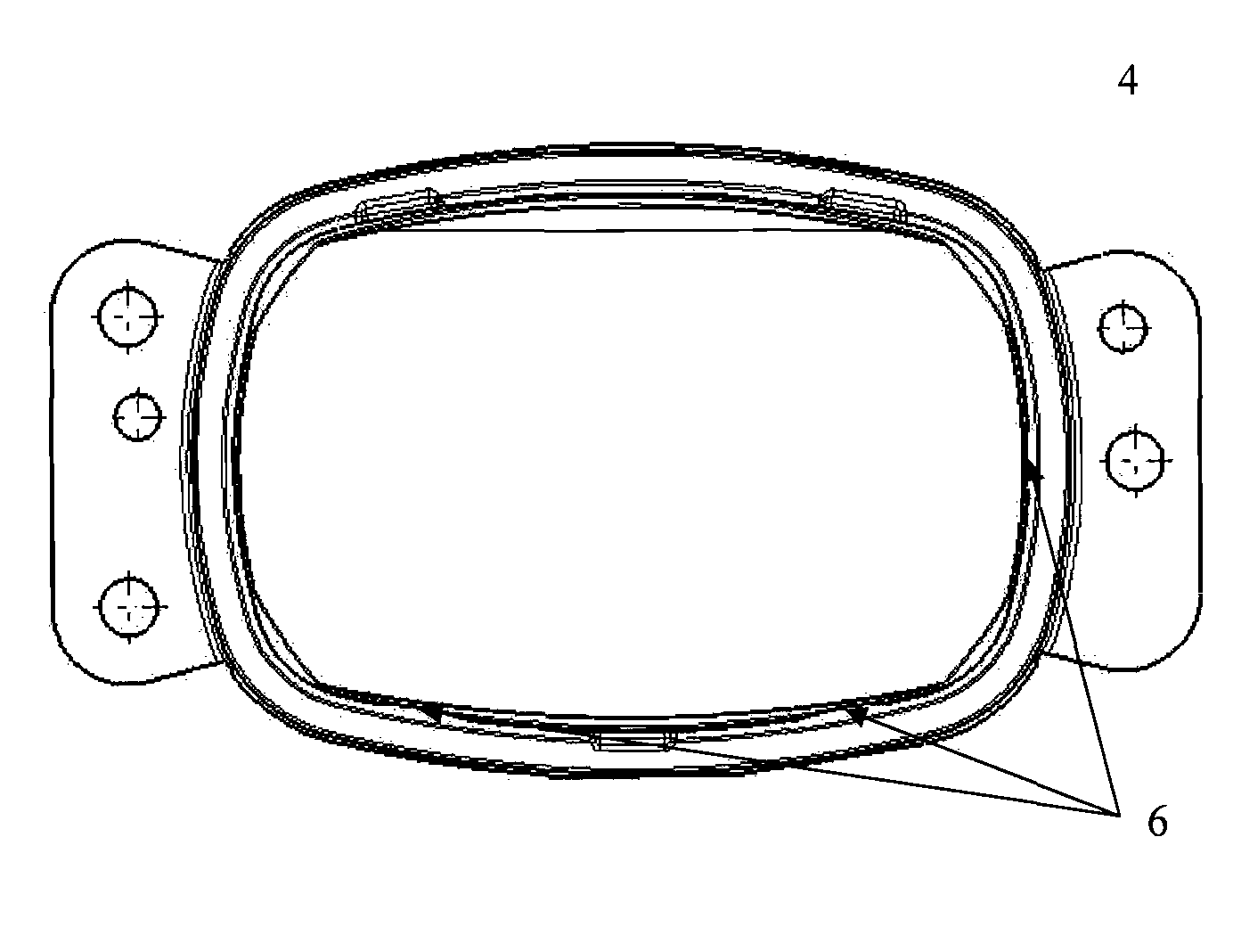 LED lens mounting device