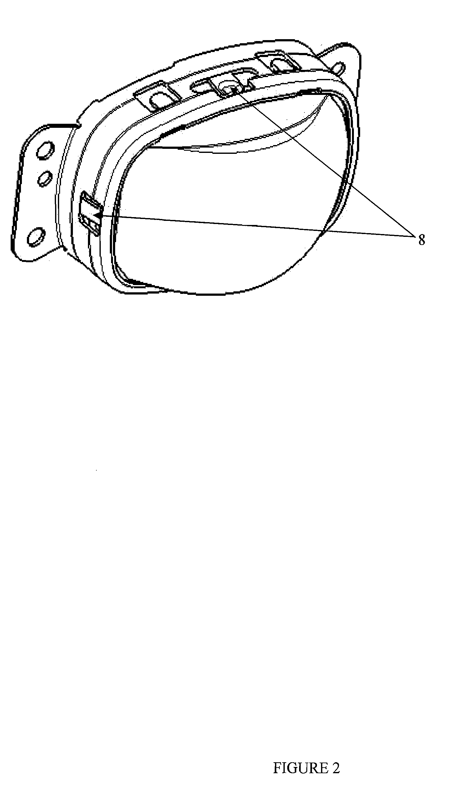 LED lens mounting device