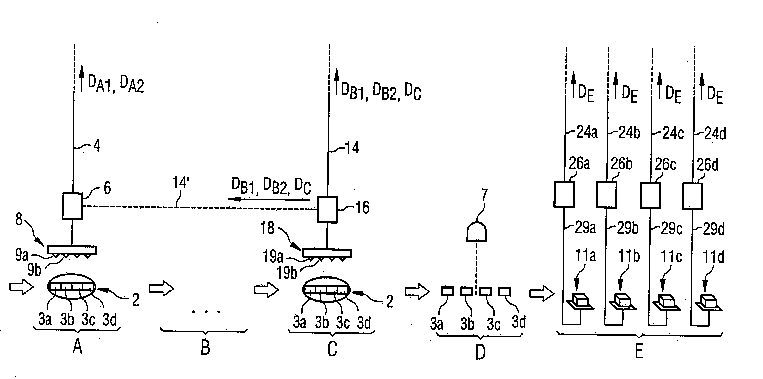 Semi-conductor component test process and a system for testing semi-conductor components