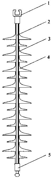 Composite insulator with nonlinear anti-pollution-flashover structure