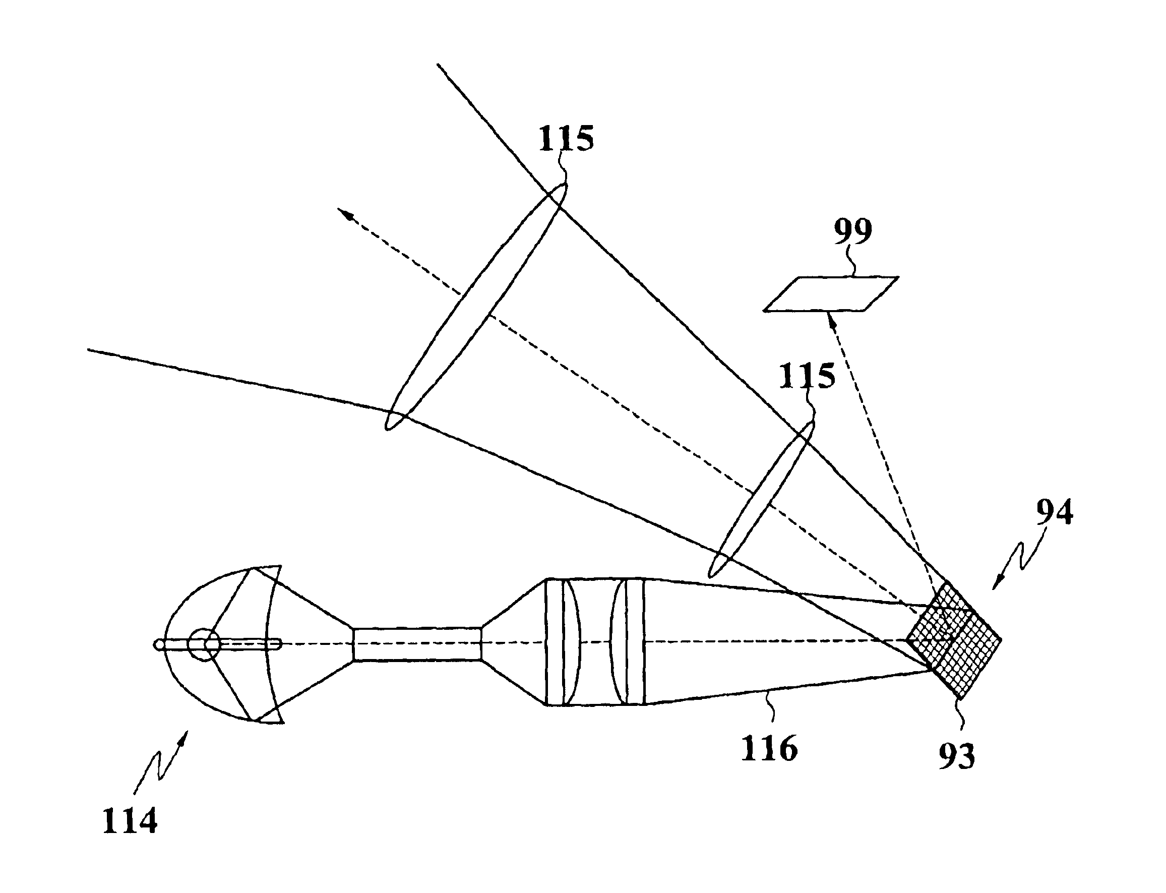 Micromirror elements, package for the micromirror elements, and projection system therefor