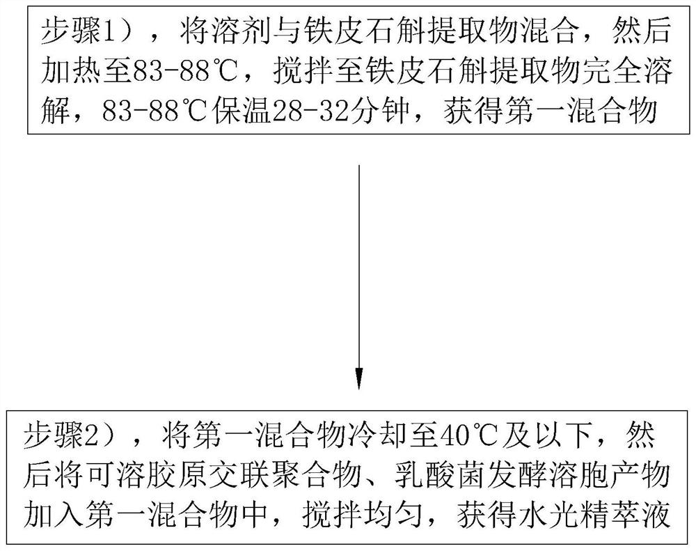 Water light essence and preparation method thereof