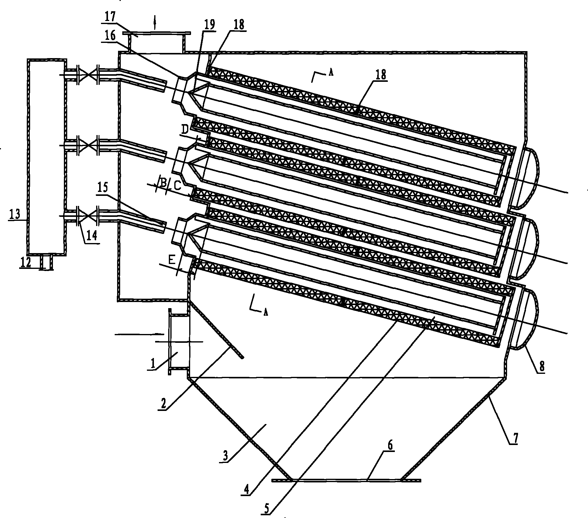 Filter drum type precipitator