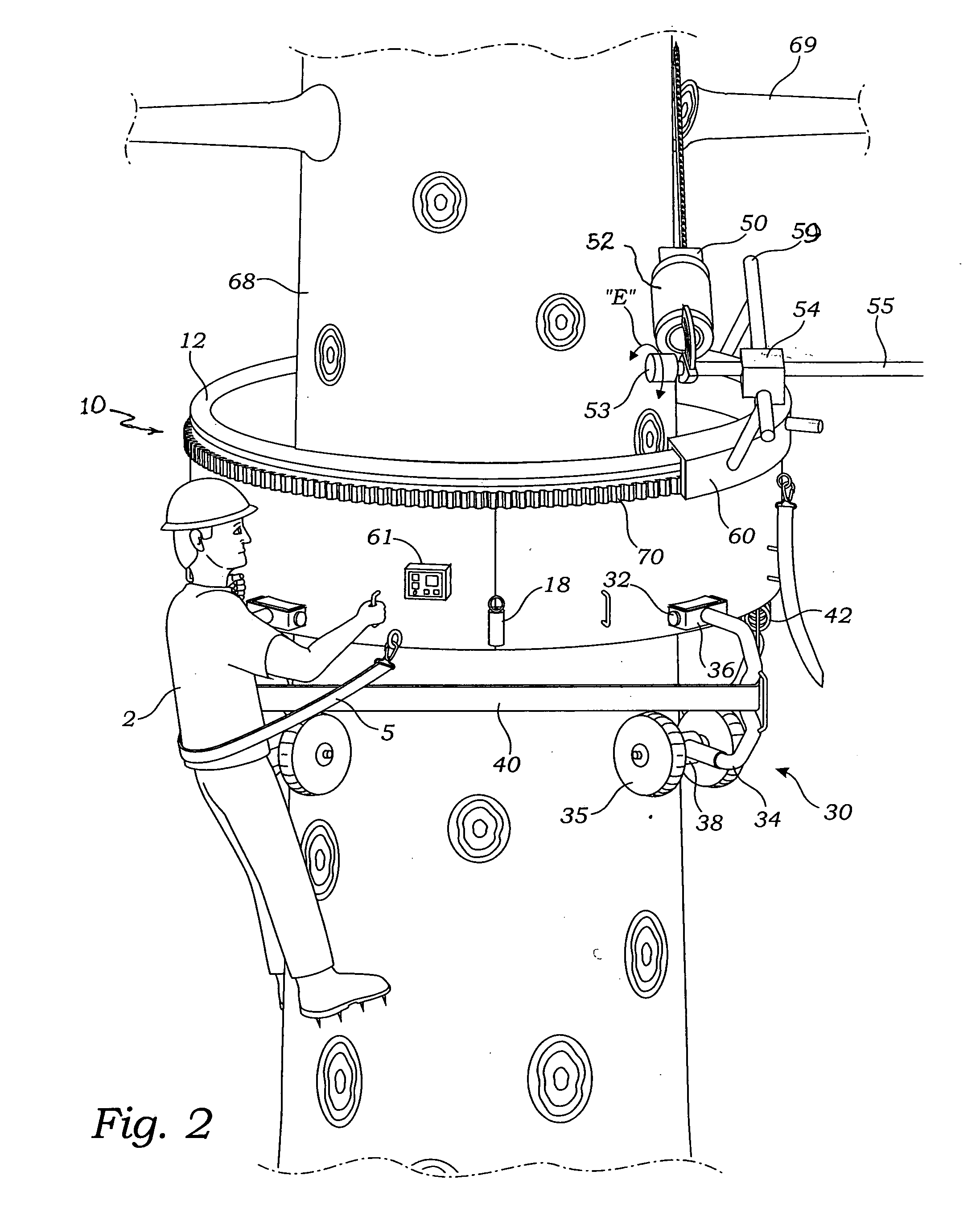 Tree climbing and cutting apparatus