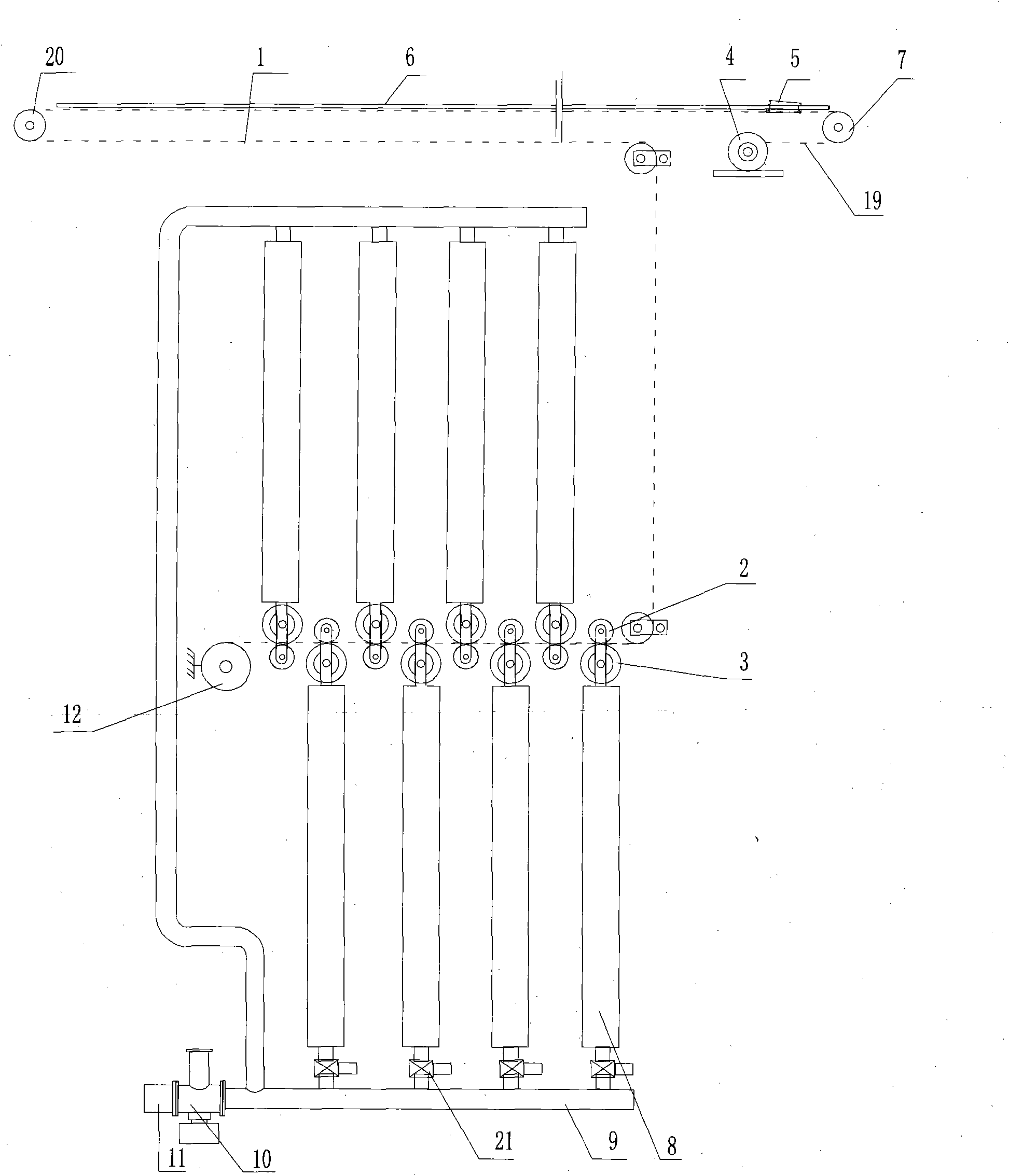 Large-thrust multiple acceleration type pneumatic ejector for carrier-based airplanes of airplane carrier