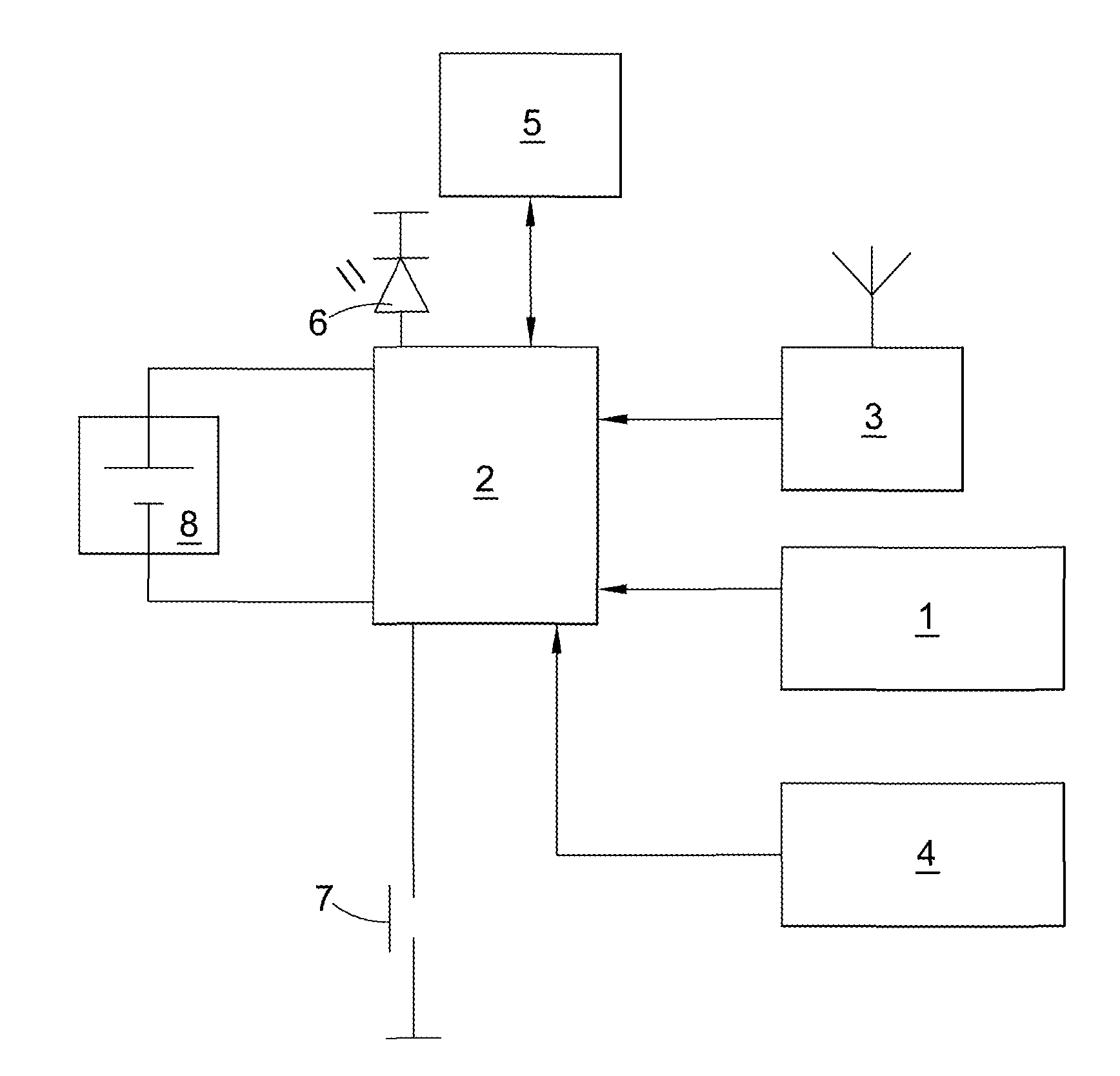 Battery-powered light level sensing device