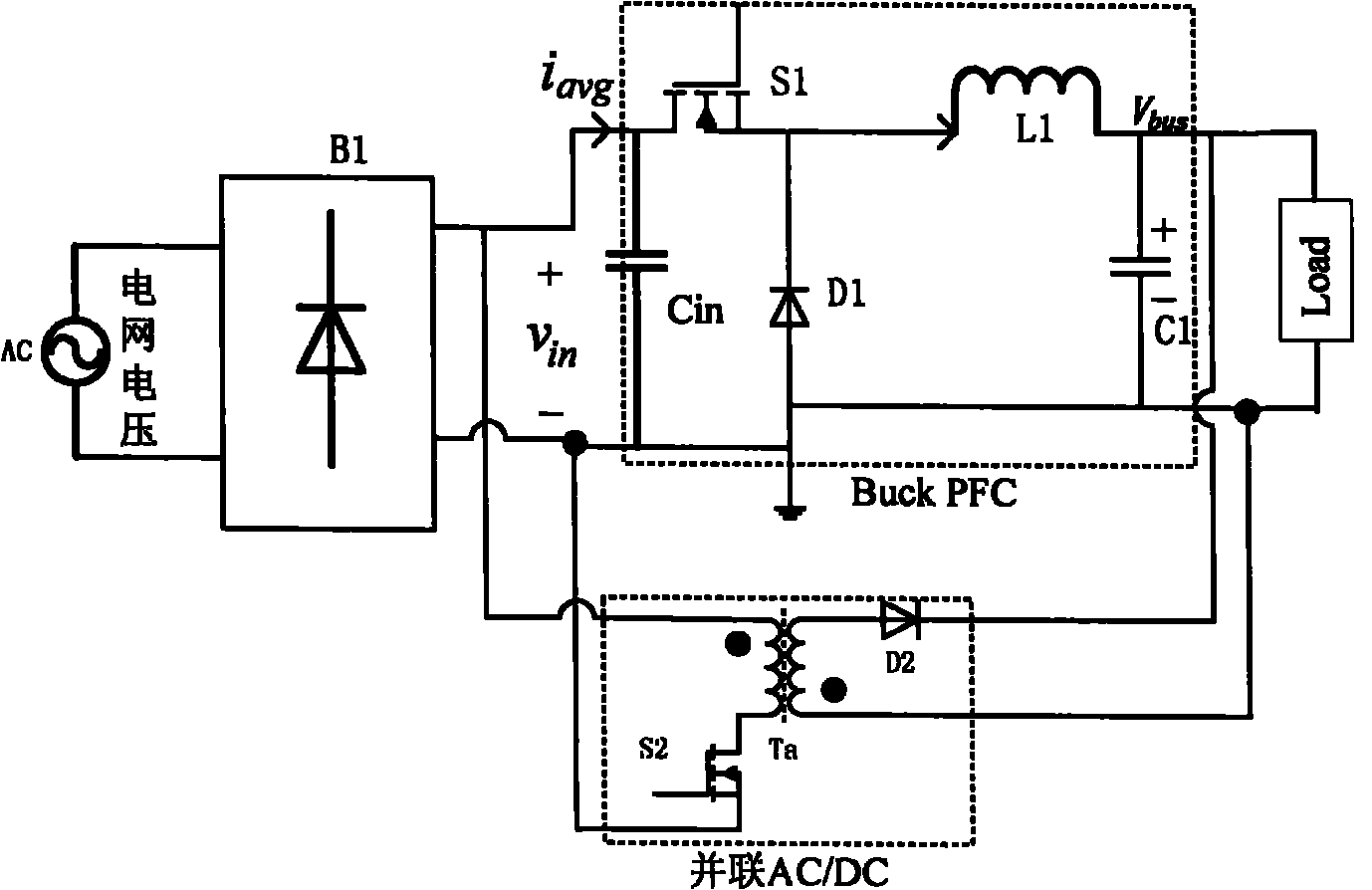 High-efficiency AC/DC combined converter with wide output voltage range