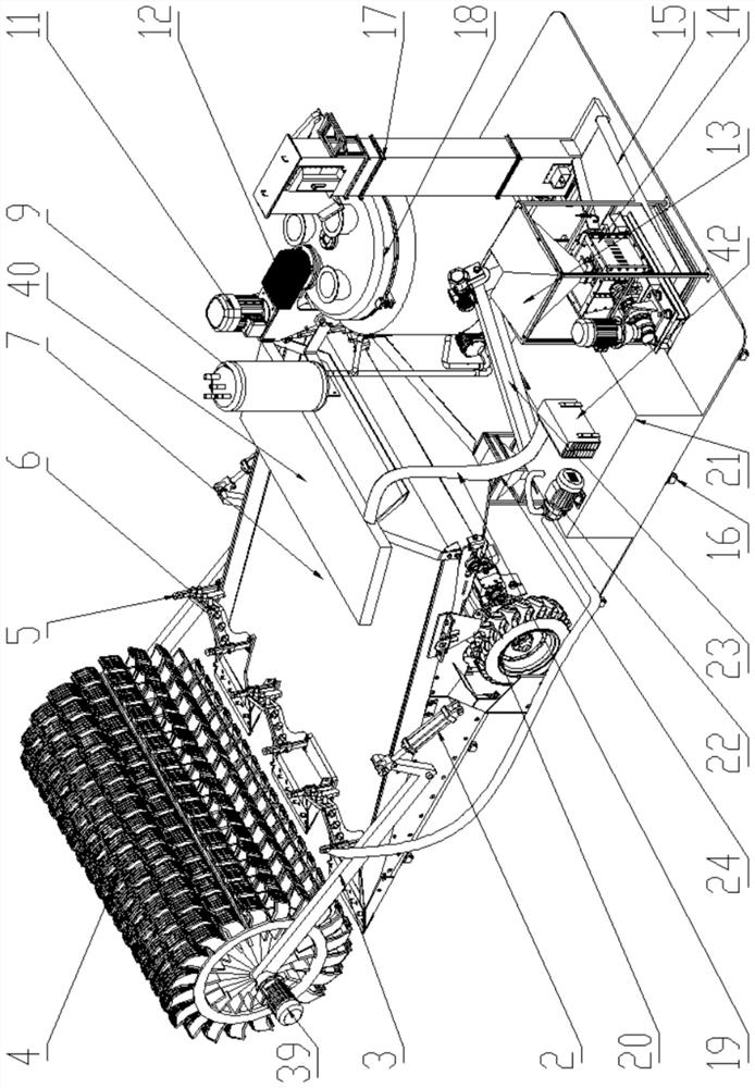 Asphalt mixing preparation device and preparation method using waste pavement asphalt