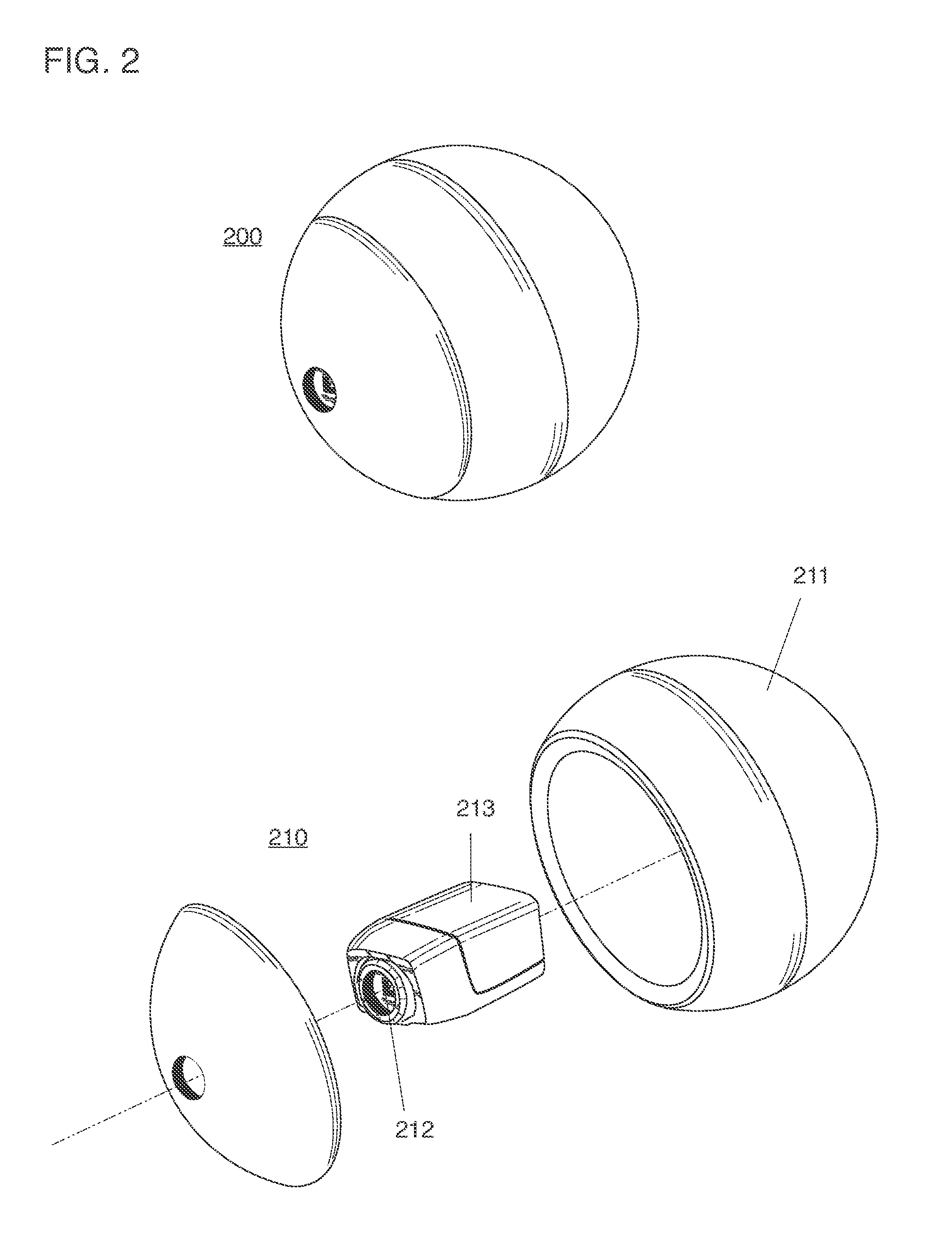 Throwable camera and network for operating the same