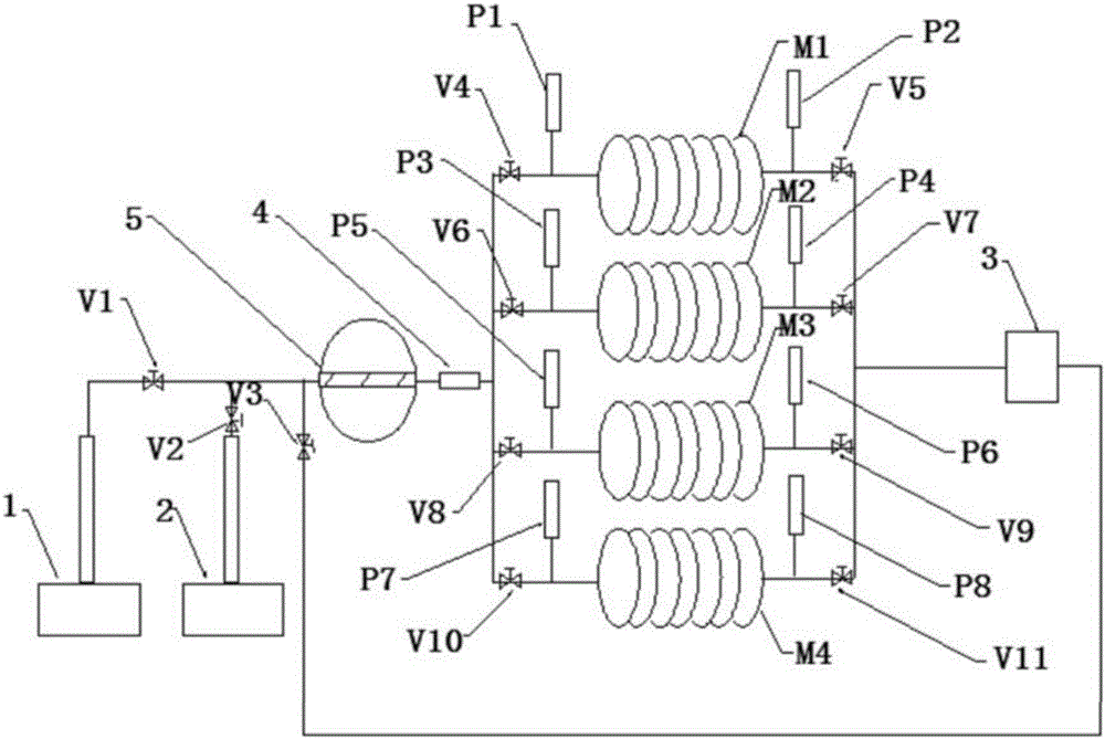 Bubble point pressure testing device and method