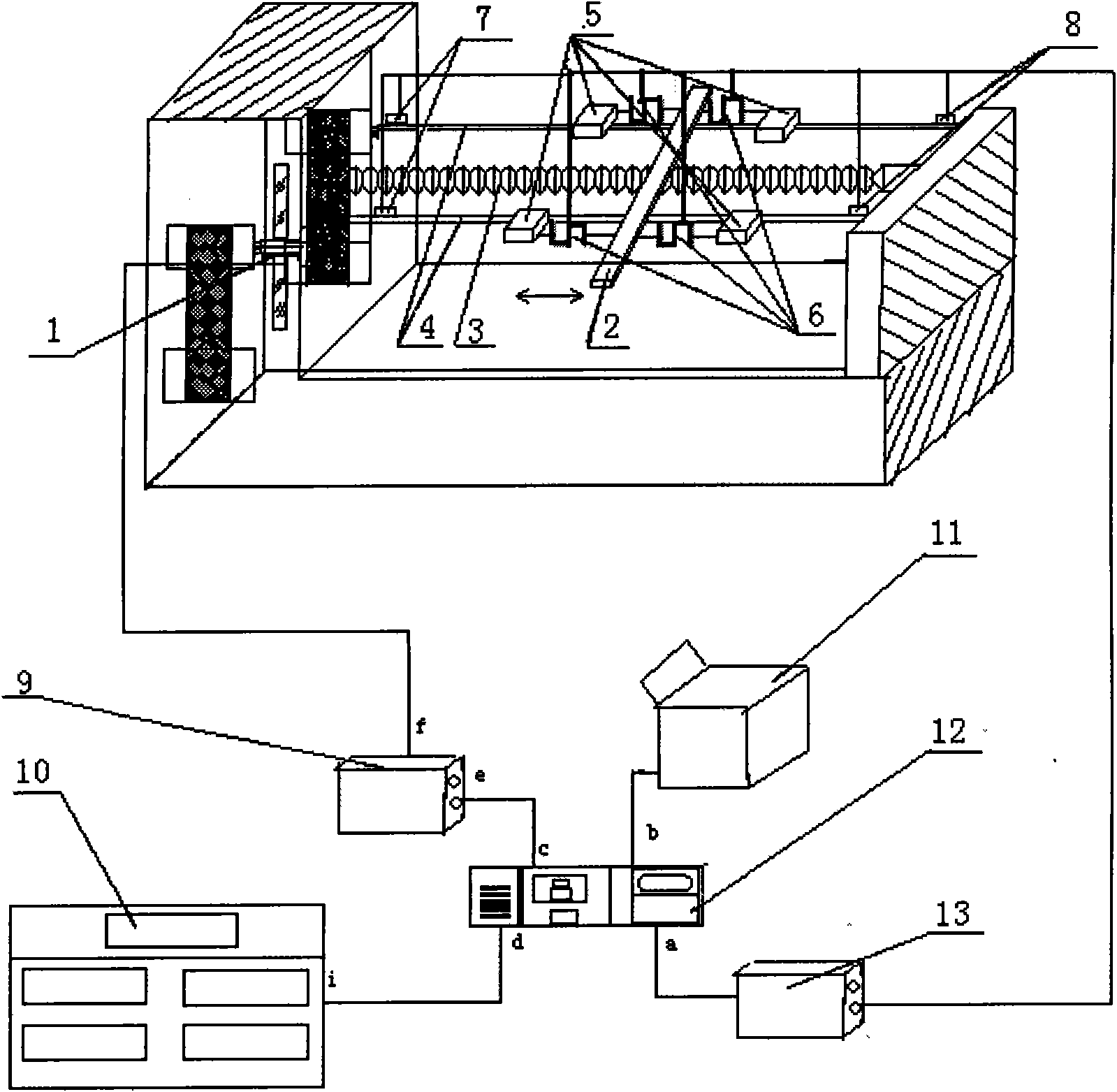 Rolling linear guide friction force dynamic detection device and detection method thereof