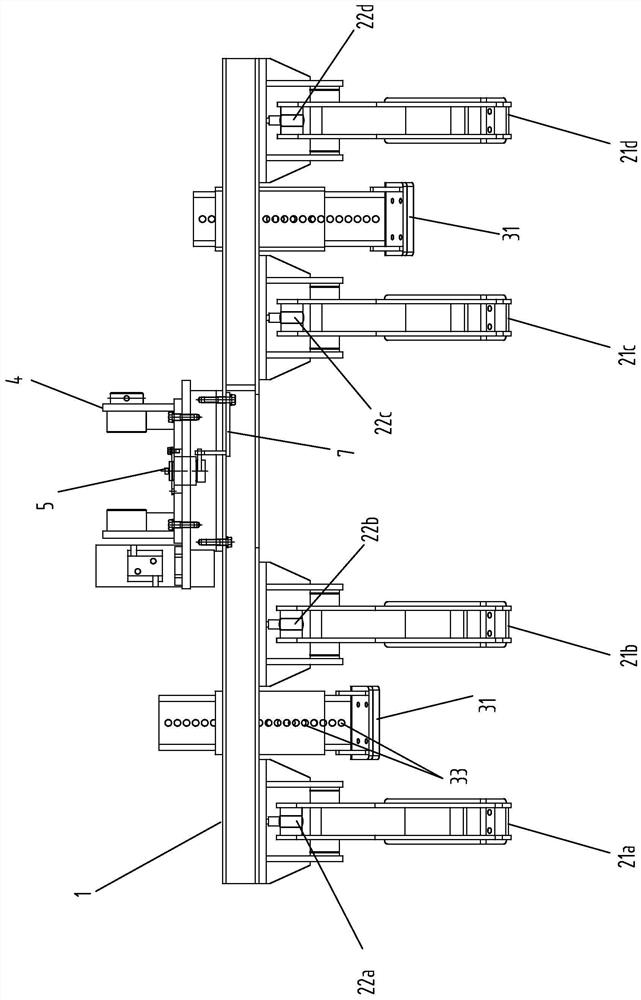 A kind of fixture control method for unequal diameter long rod