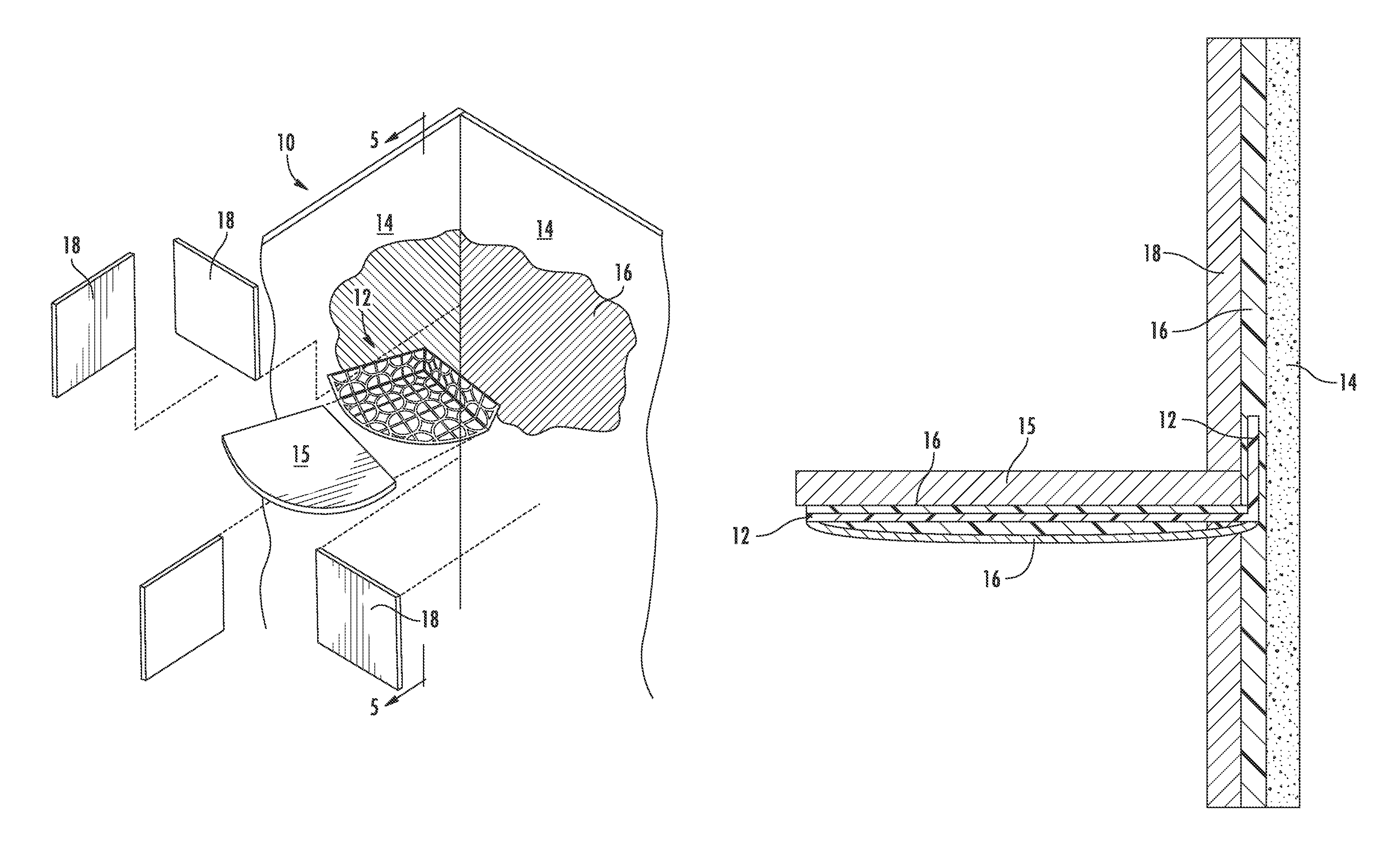 Tiled structures and brackets therefor