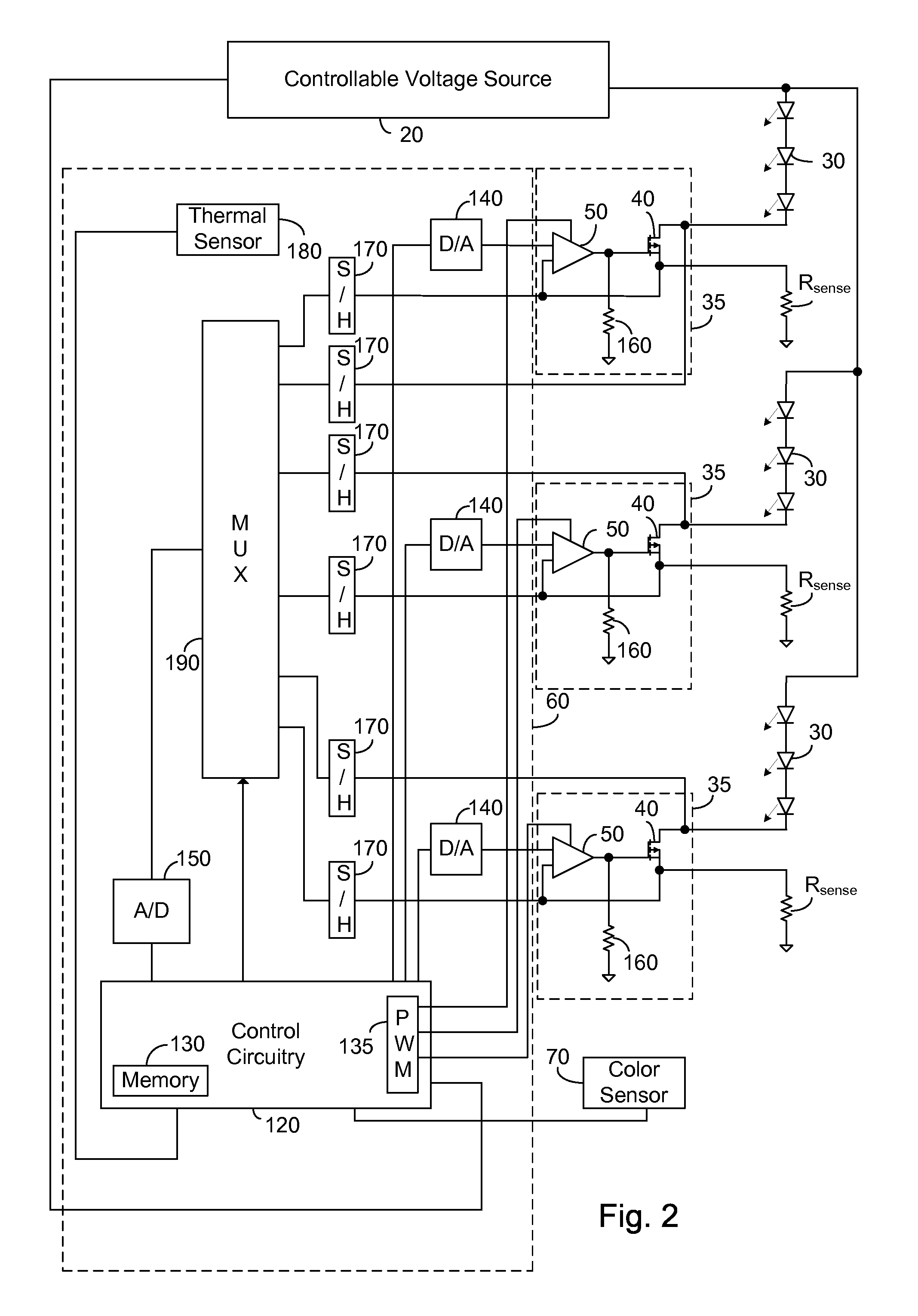 Thermal limited backlight driver