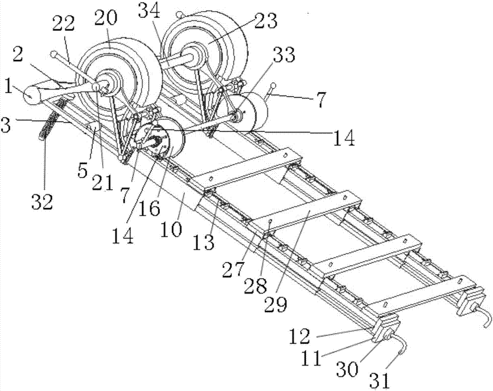 Synchronous belt telescopic type feeding emergency bridge and use method thereof