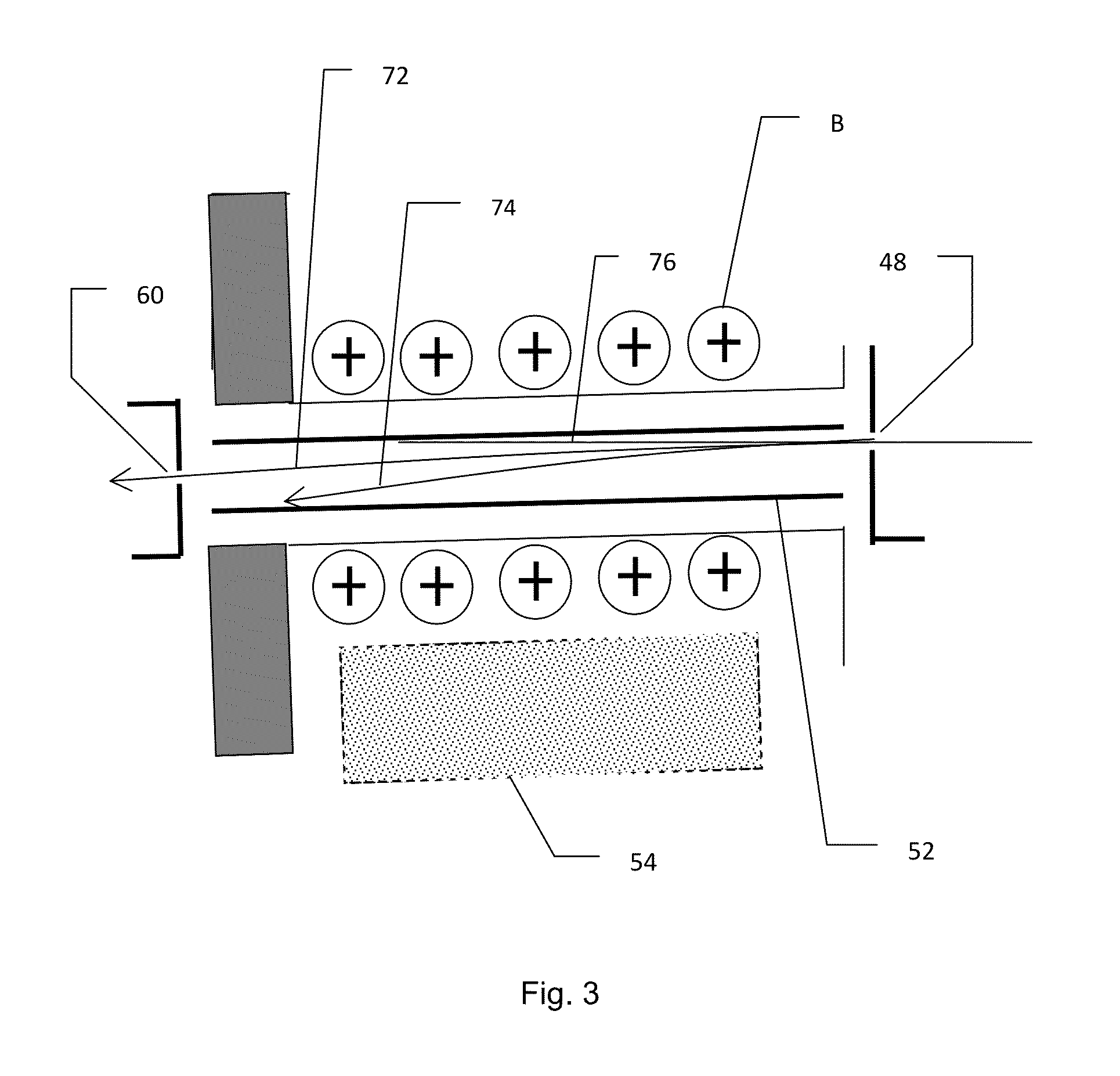 Switchable ion gun with improved gas inlet arrangement