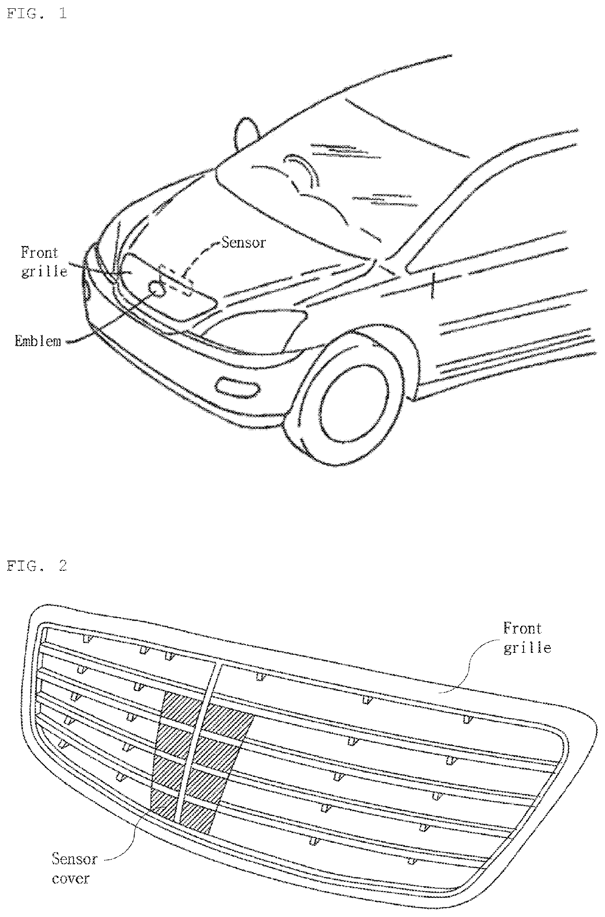 Sensor cover laminates for vehicle adjusting color and penetrating electronic waves