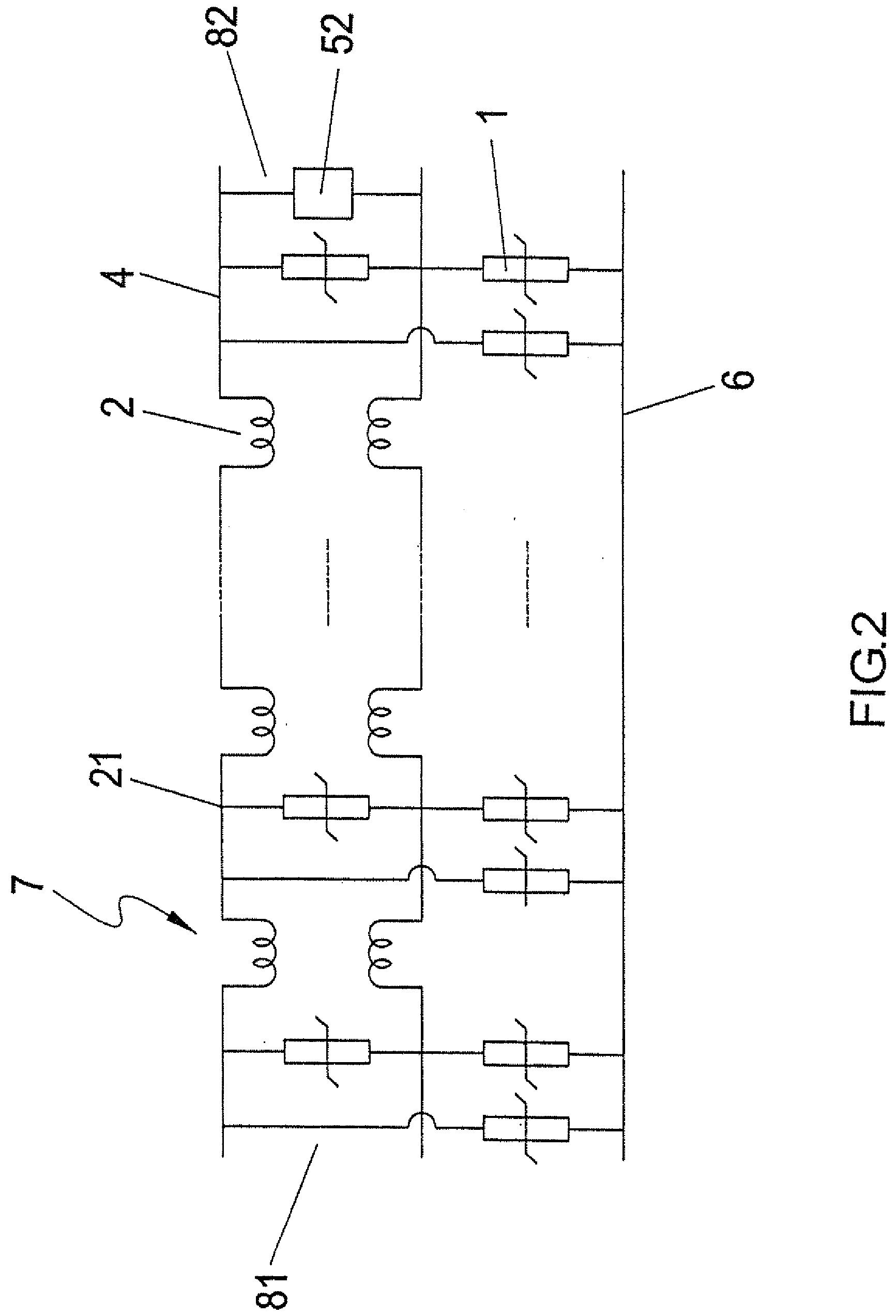 Series surge suppression structure