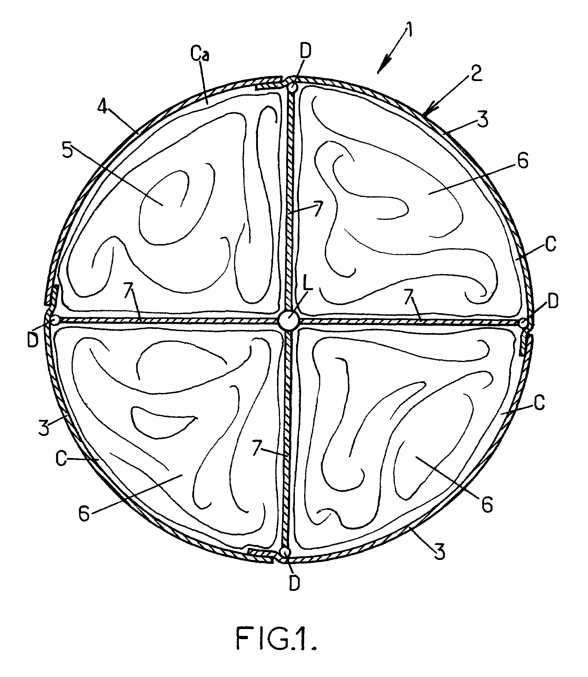 Sea survival device including several pneumatic liferafts