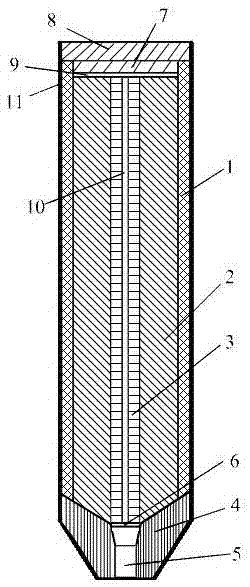 Deflagration bomb and preparation method thereof