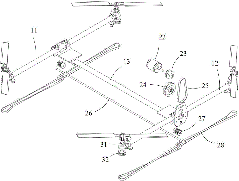 Control method and control device for multi-rotor pitch-variable aircraft