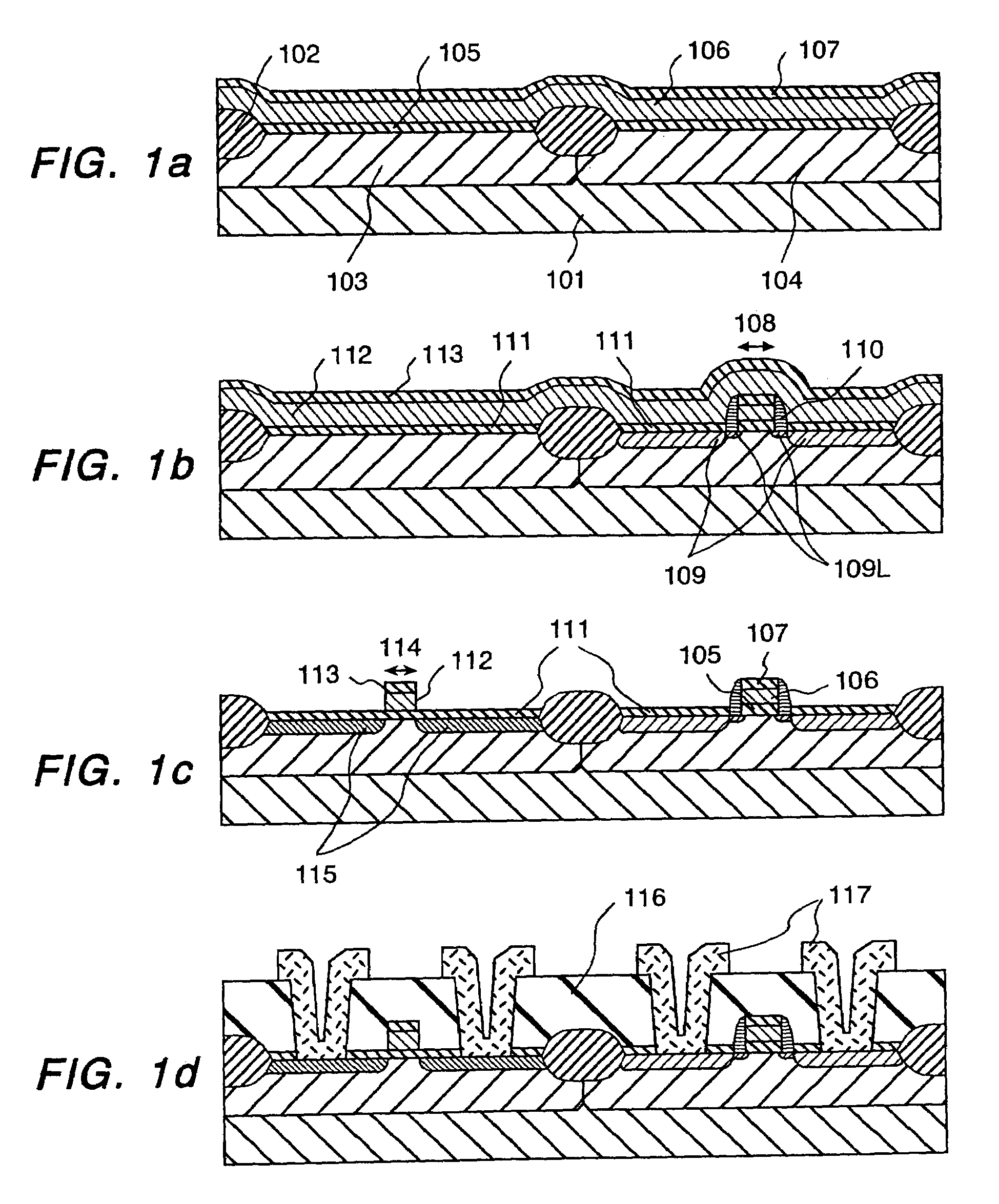 Method of forming a CMOS structure having gate insulation films of different thicknesses