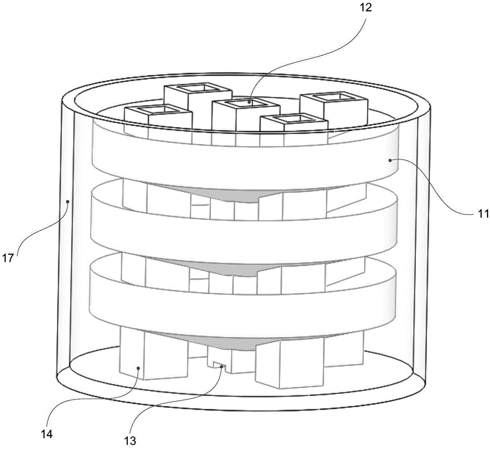 Molten core catcher capable of guiding layered spreading of melts