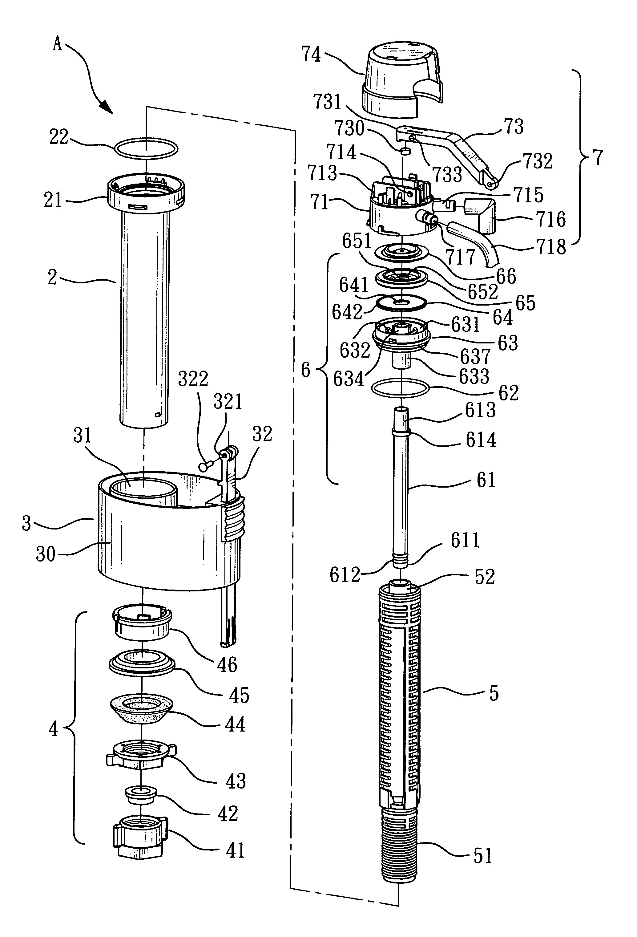 Water inlet device for a water tank