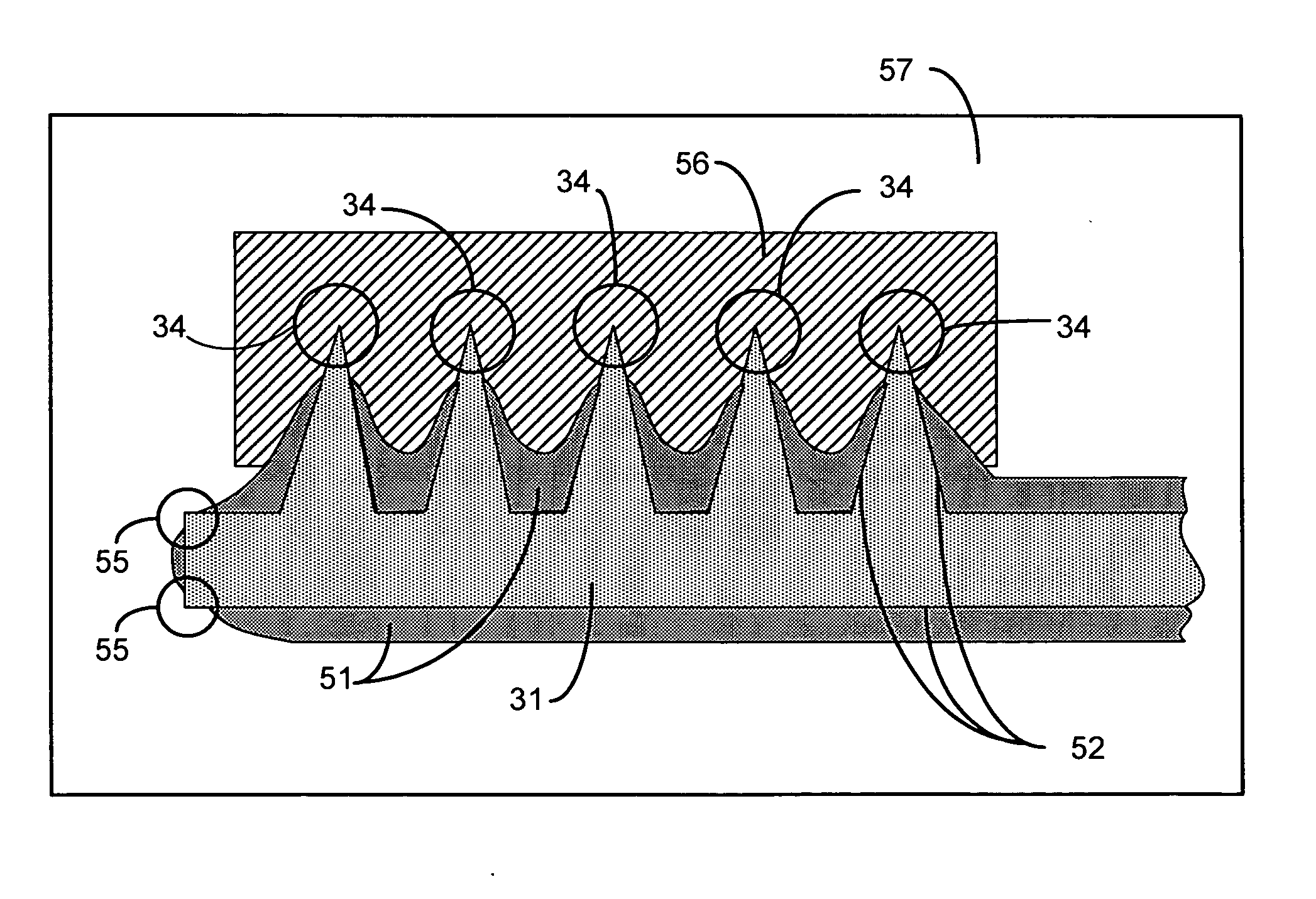 Semiconductor scheme for reduced circuit area in a simplified process