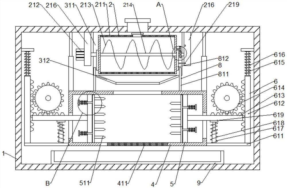 Meshing type soil crushing and mixing device for ex-situ soil remediation and treatment