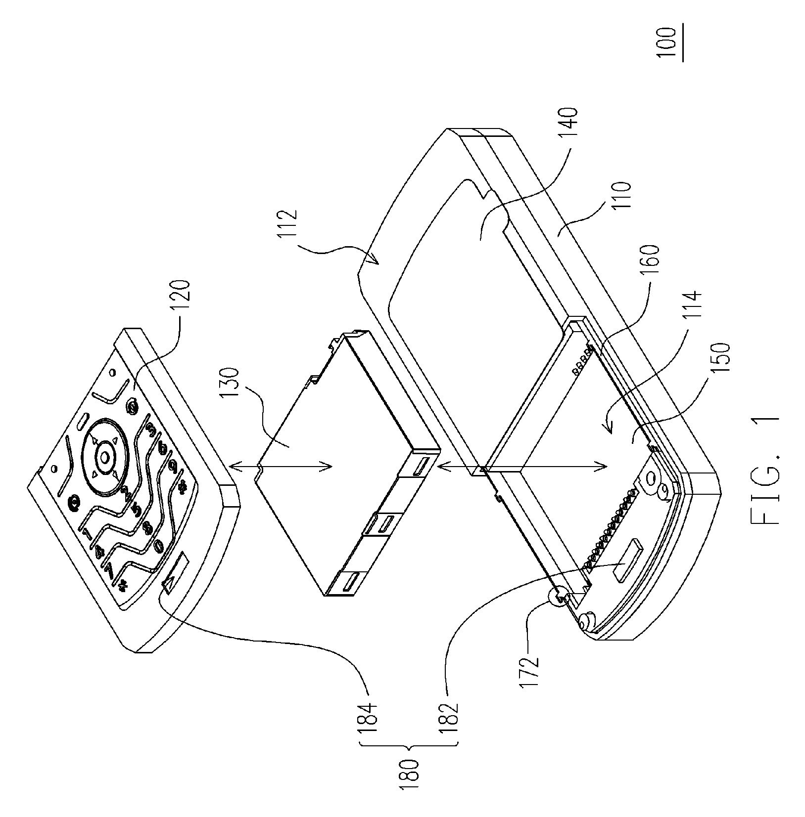 Mobile telecommunication device with front embedded battery