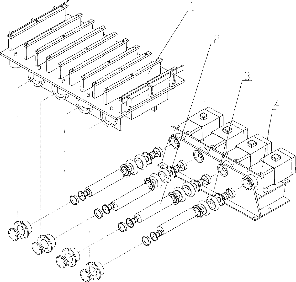 Variable-frequency and variable-amplitude vertical vibration device of block forming machine