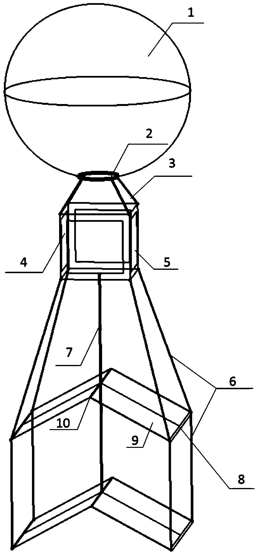 Tandem solar energy cell array device for high altitude balloon