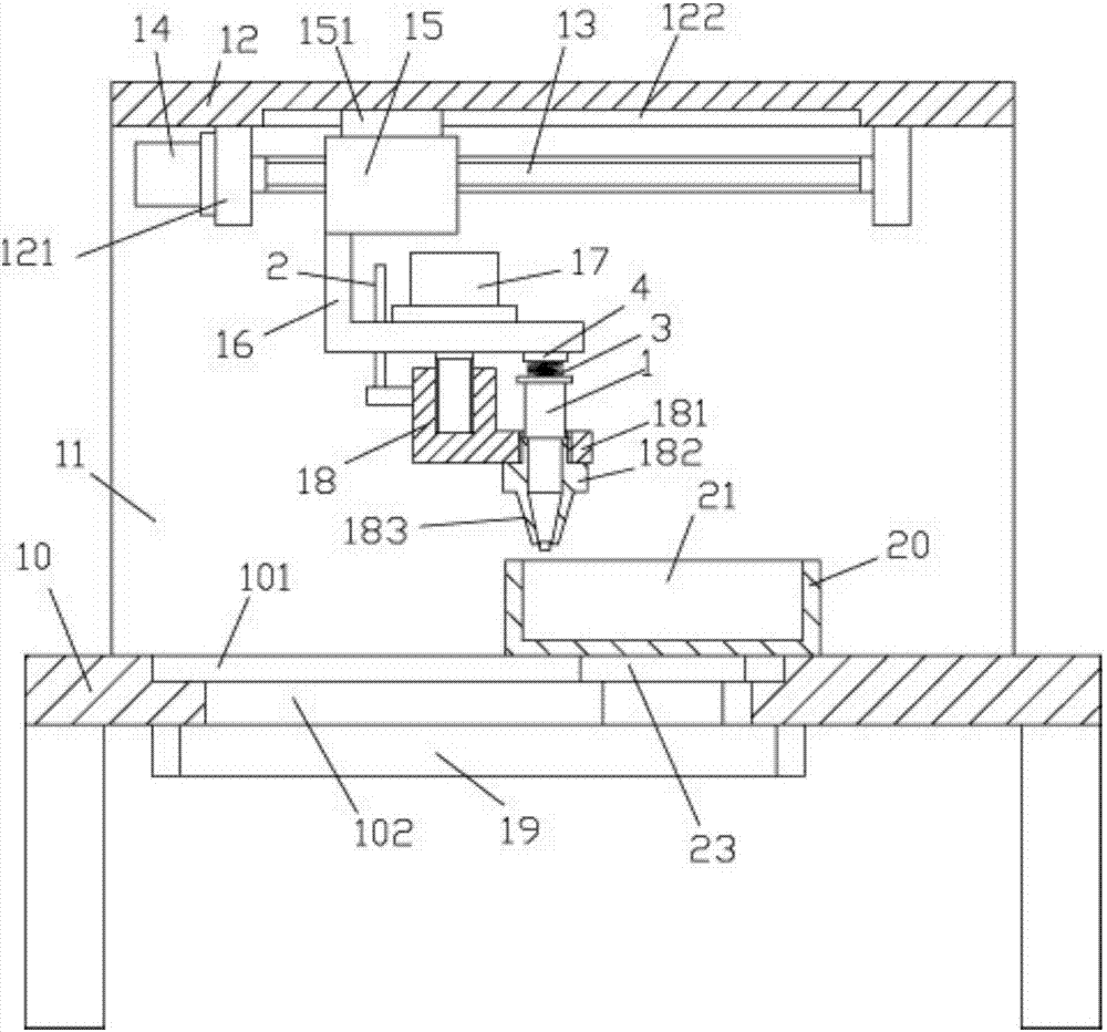 Marking device for automatic moving detection of detecting piece