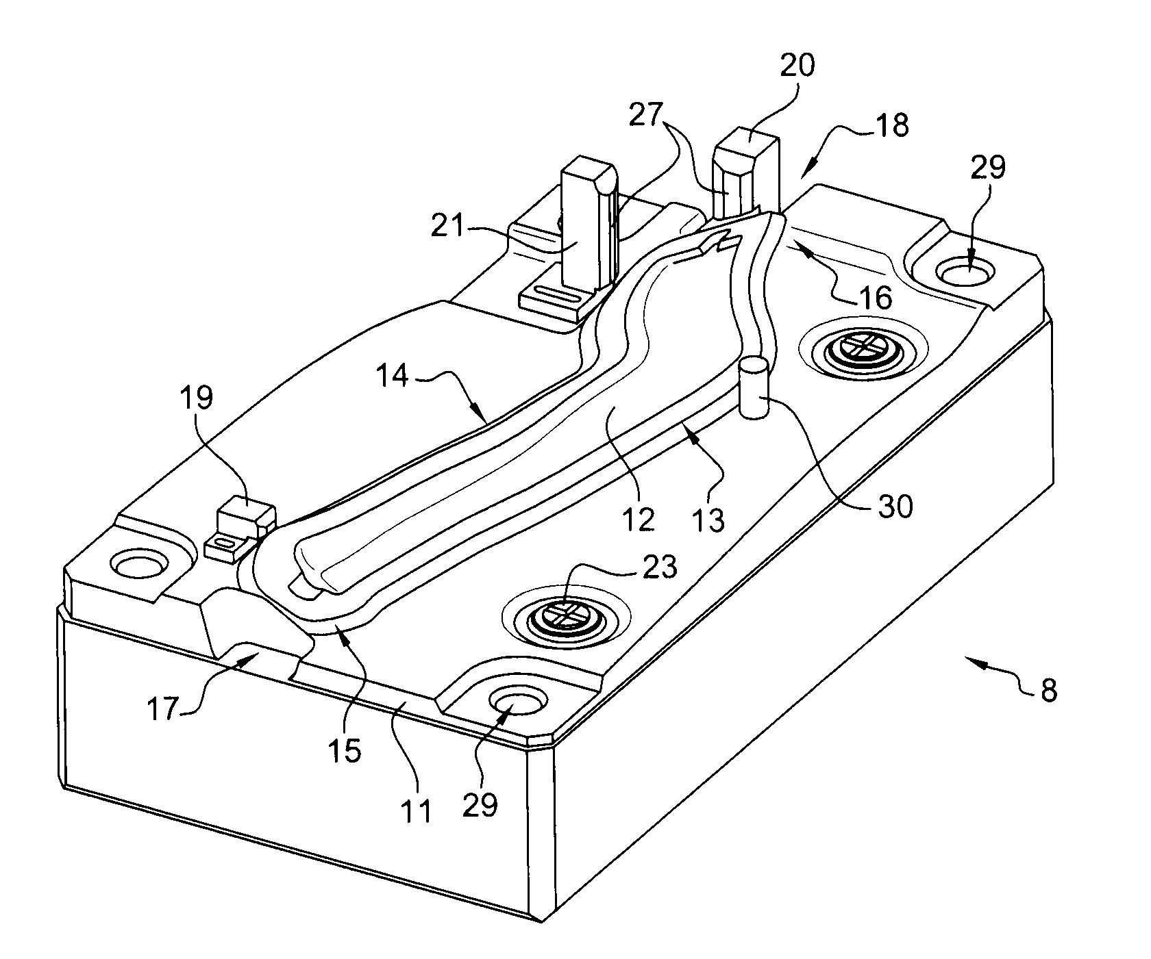 Tooling and a method for hot forging pieces of sheet metal