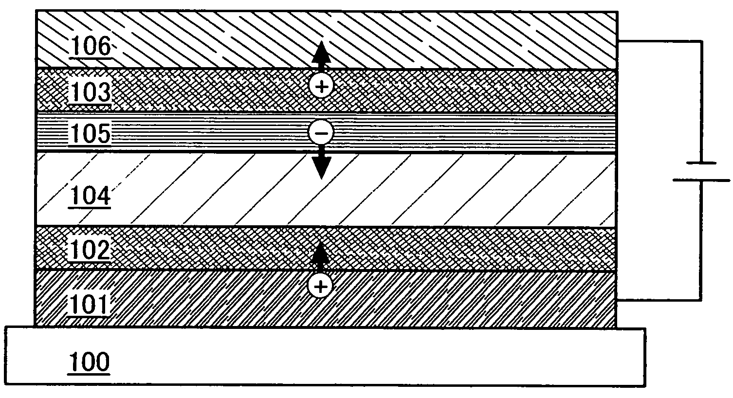 Light-emitting element having hole generating layer