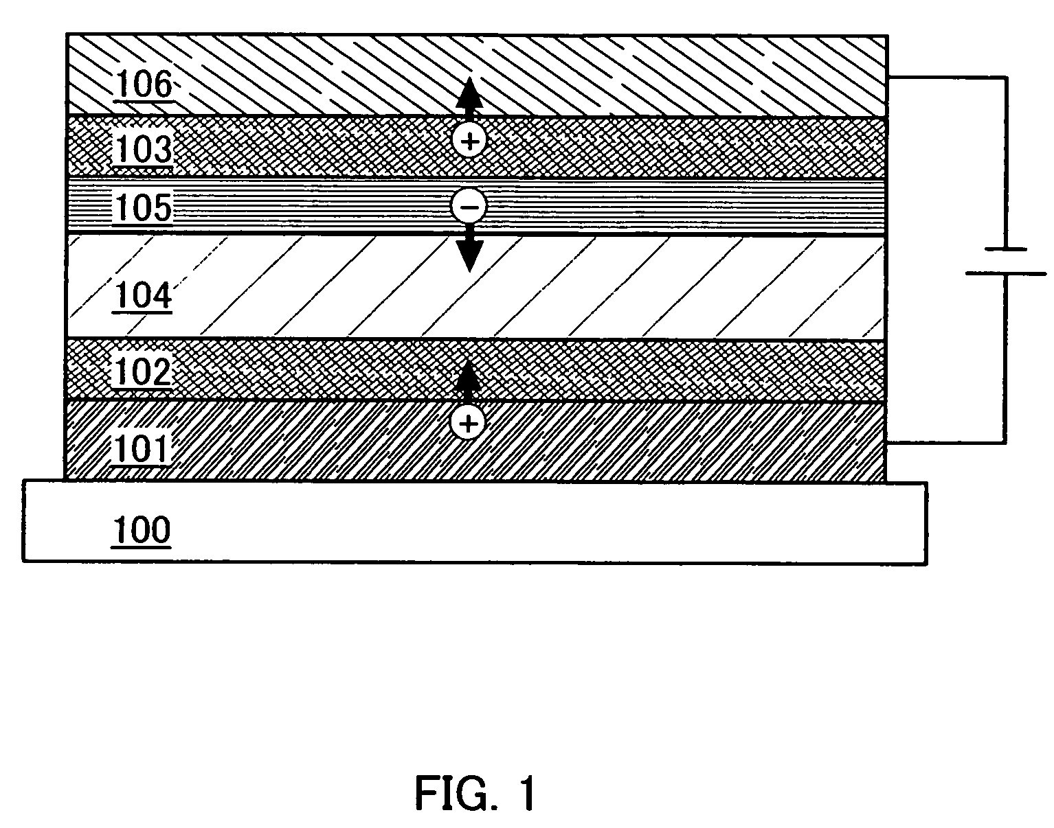 Light-emitting element having hole generating layer