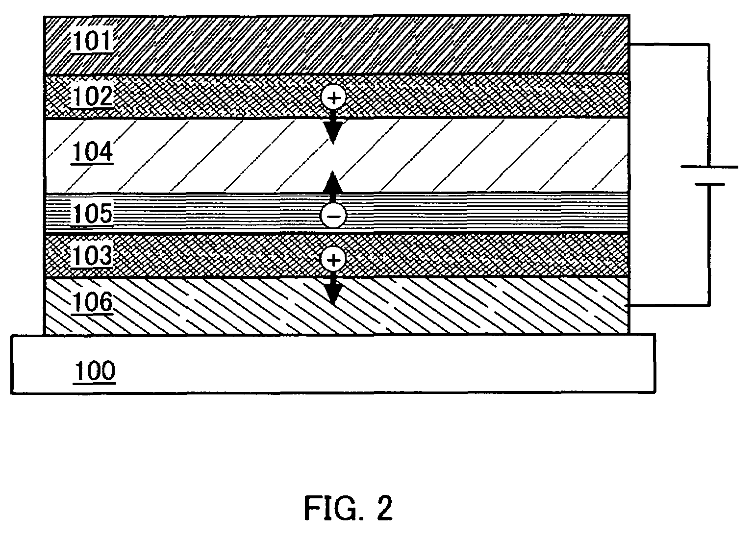 Light-emitting element having hole generating layer