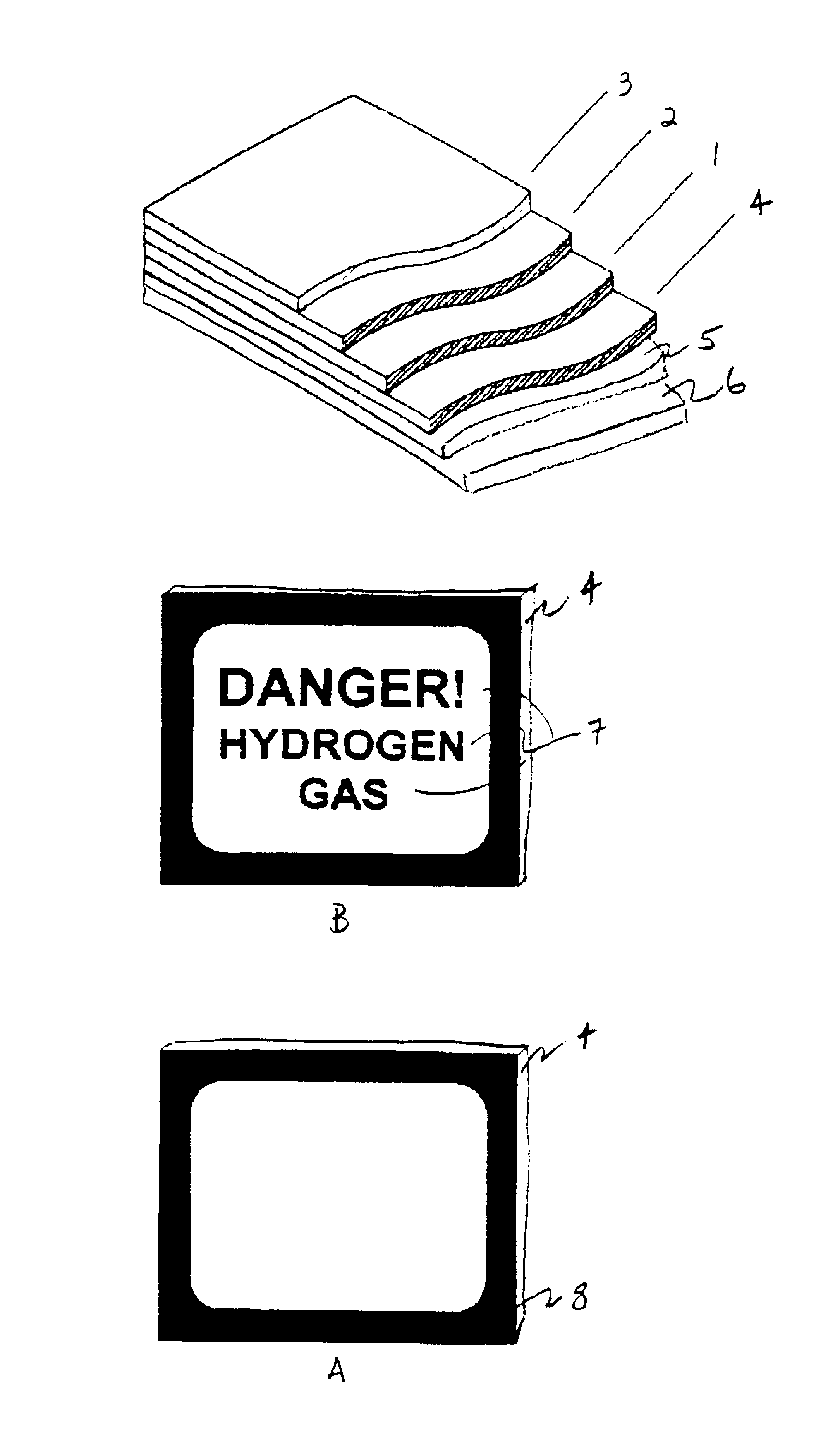 Hydrogen gas indicator system