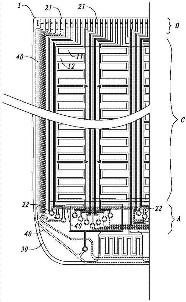 Bridging and wire-leading sensor of monolayer multi-point touch screen and forming process thereof