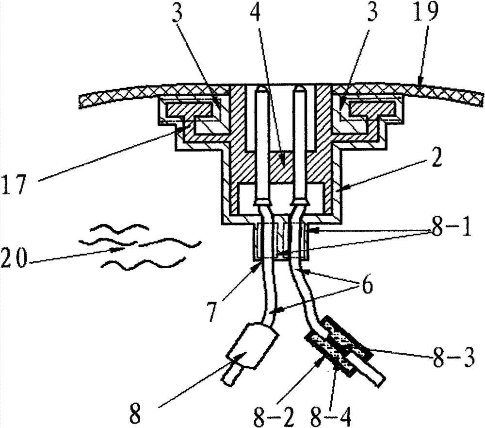 Electrical socket of electric heating bag