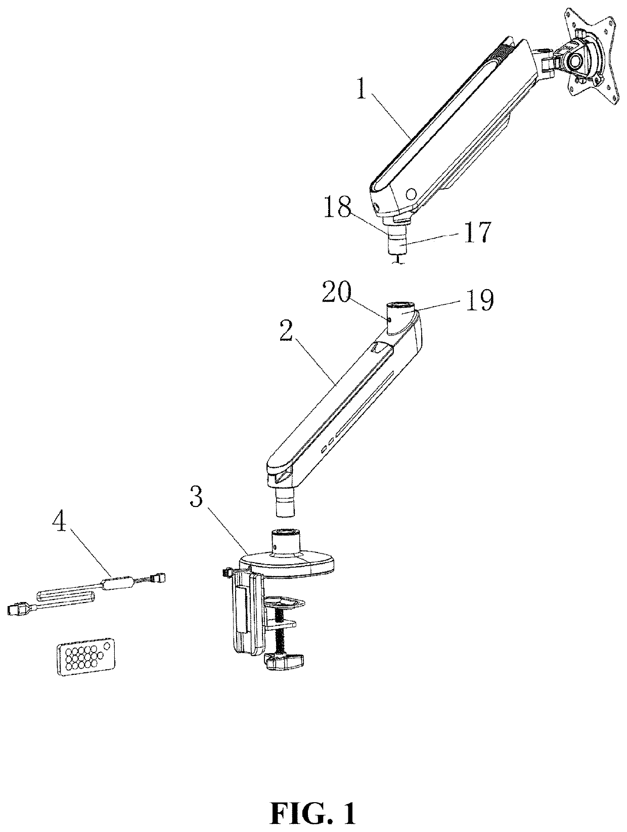 Monitor arm with decorative lighting